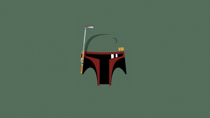 Boba Fett helmet illustration