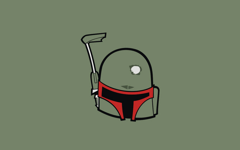 Boba Fett helmet illustration