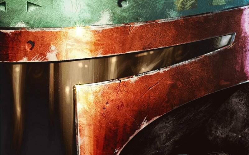 Boba Fett Helmet — Red, Dramatic