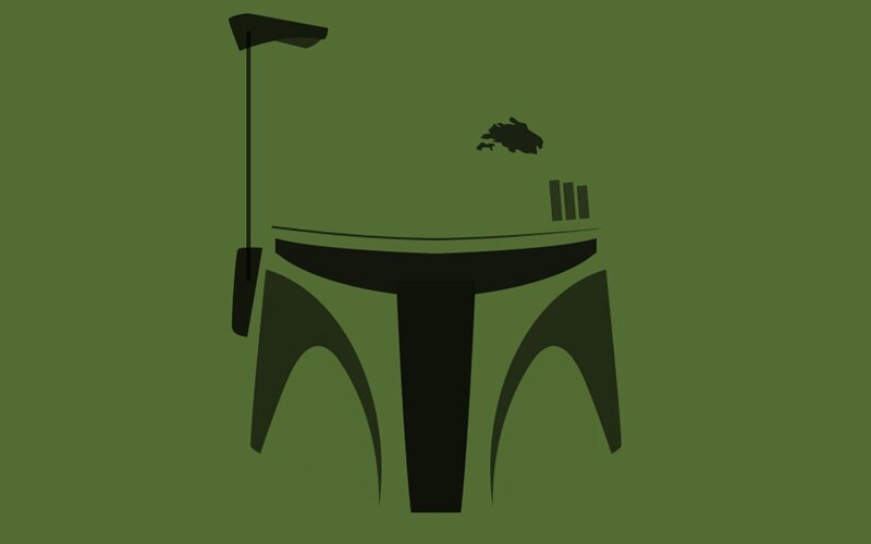 Boba Fett helmet silhouette