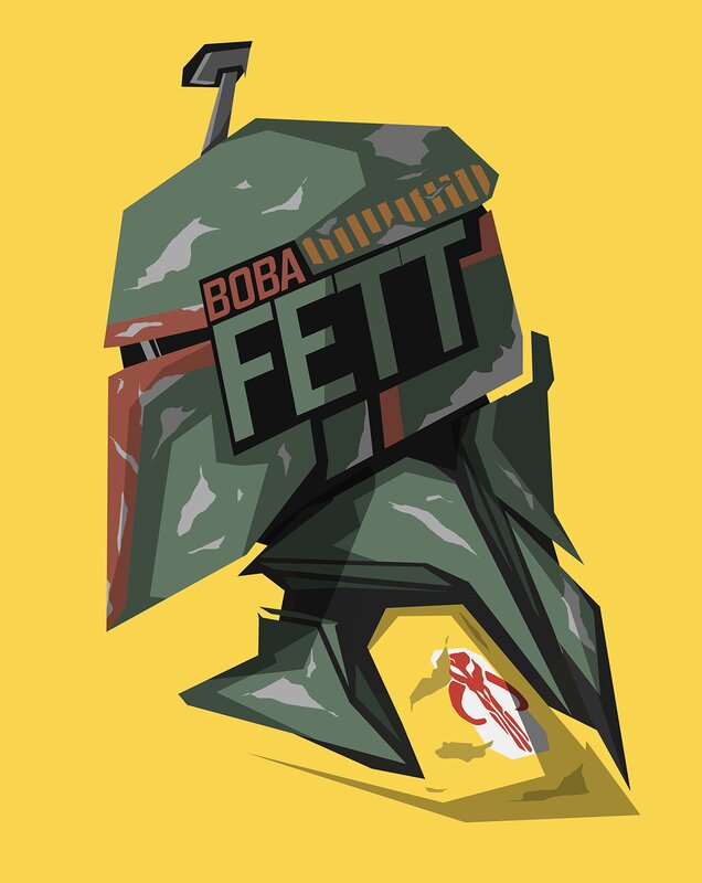 Boba Fett Helmet — Yellow
