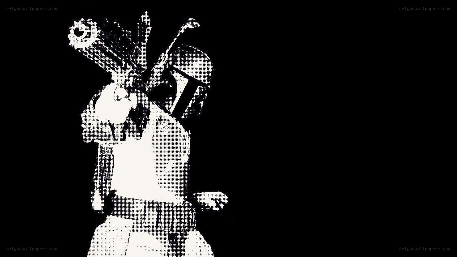 Boba Fett holding a weapon