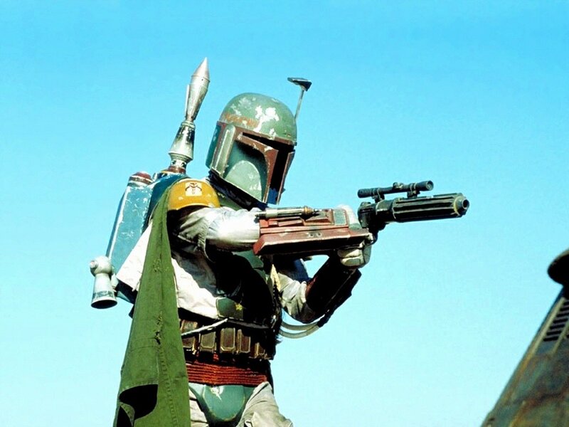 Boba Fett Holding Blaster