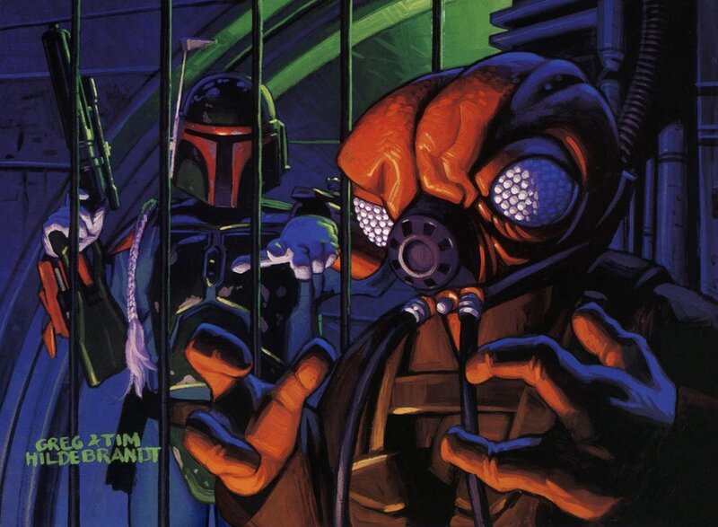 Boba Fett in a prison cell
