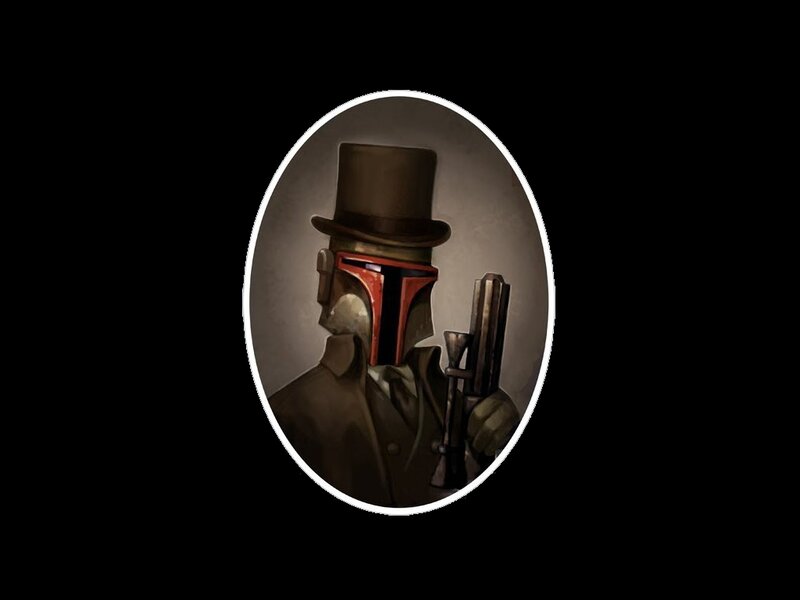 Boba Fett in a top hat