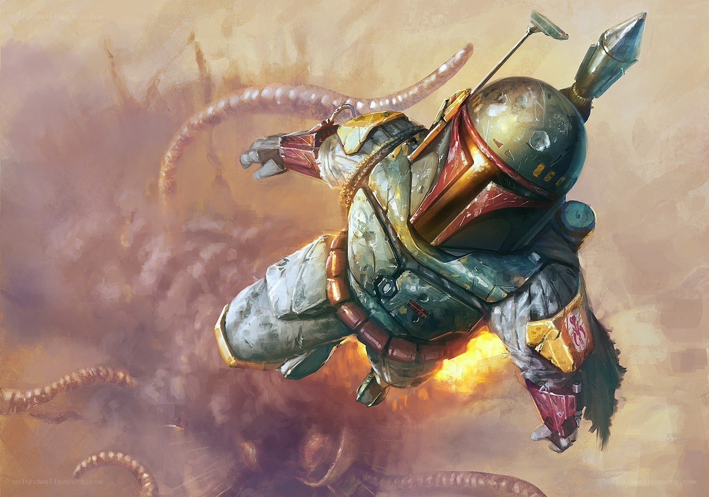 Boba Fett in action