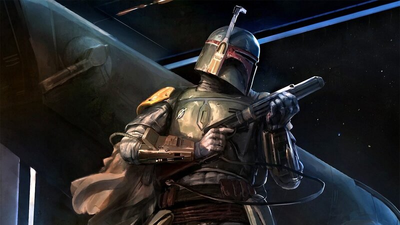 Boba Fett in Armor — Gray, Dramatic