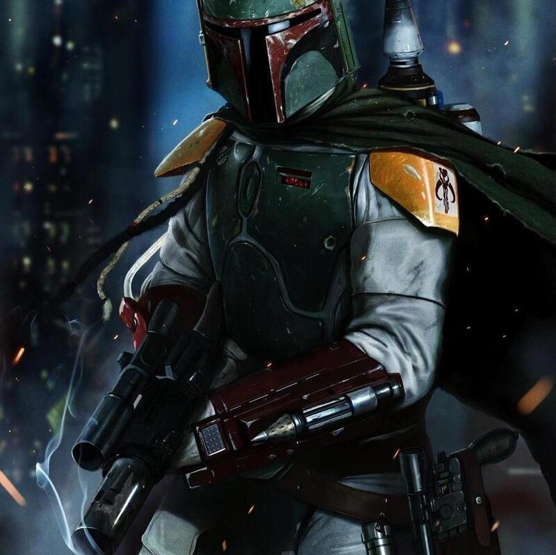 Boba Fett in Armor — Green, Dramatic