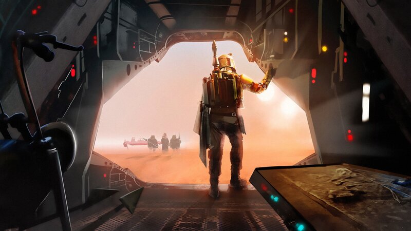 Boba Fett in Cockpit — Brown