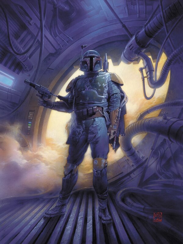Boba Fett in Corridor — Purple