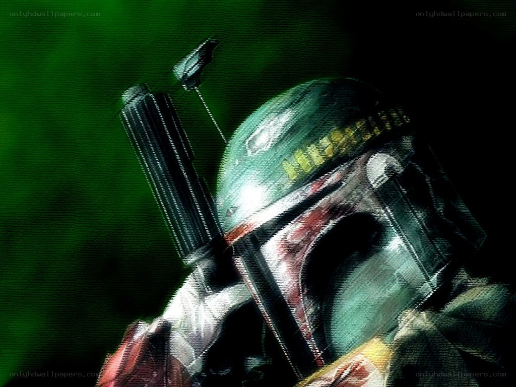 Boba Fett in green light