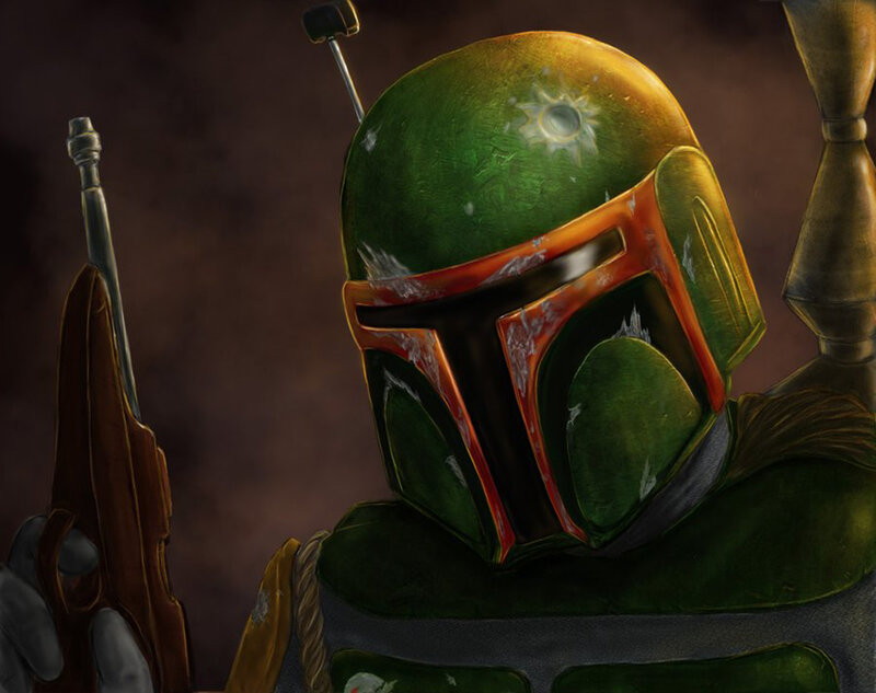 Boba Fett in helmet