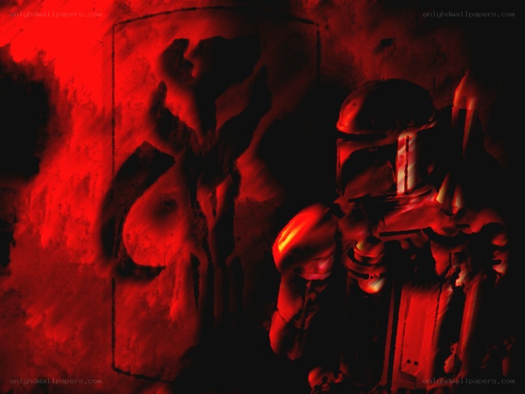 boba fett in red light