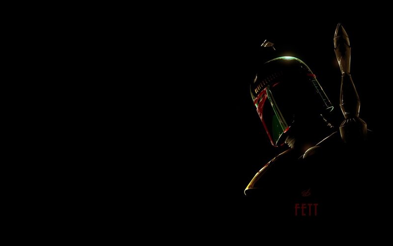 Boba Fett in Silhouette — Black