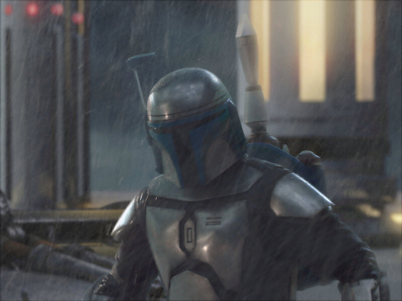 Boba Fett in the rain