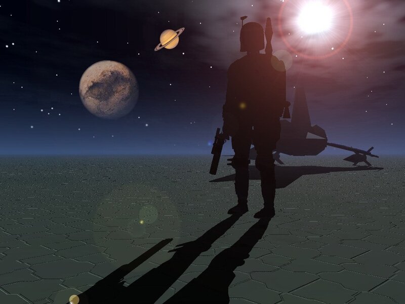 Boba Fett on alien planet