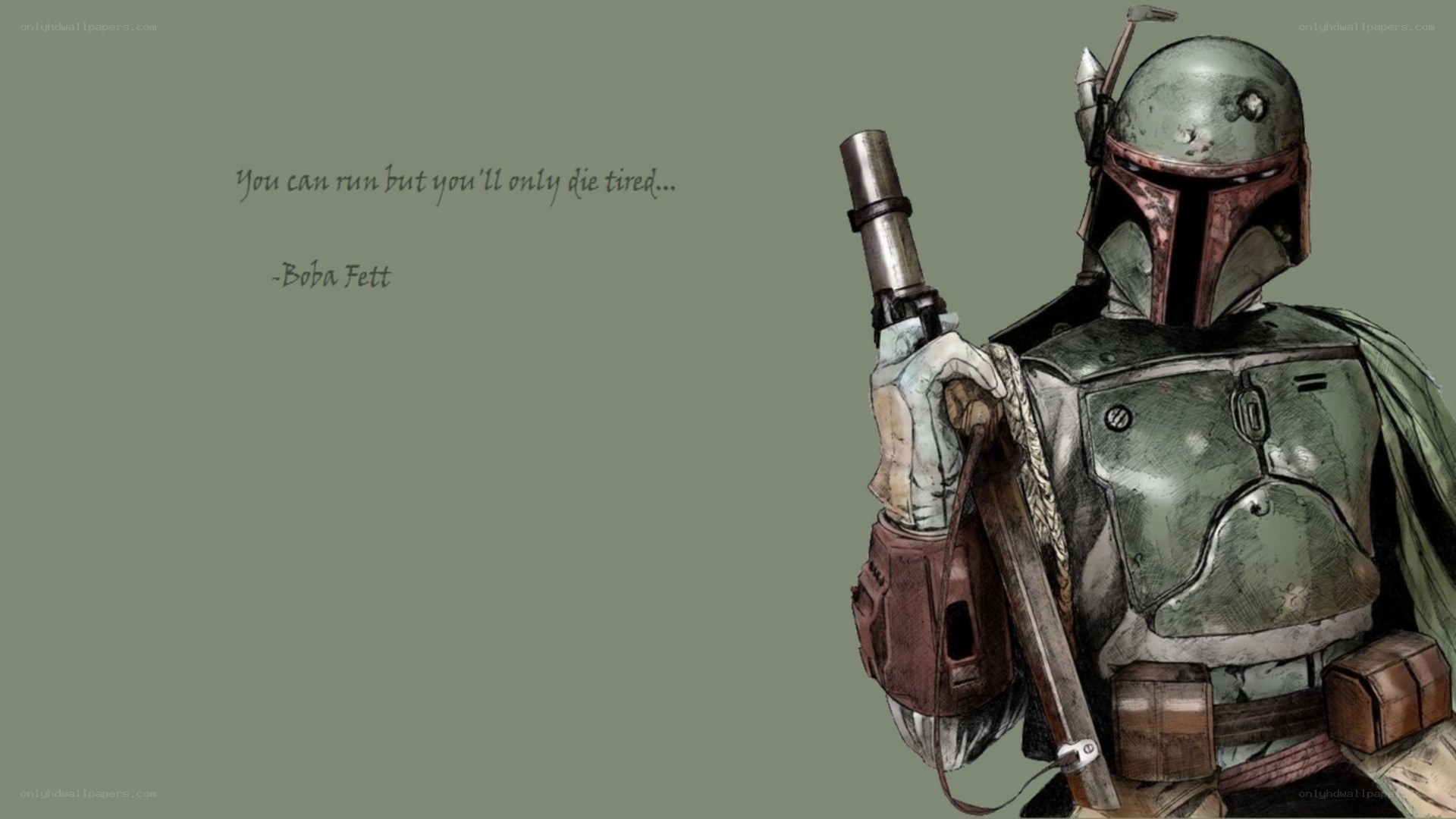 Boba Fett quote wallpaper