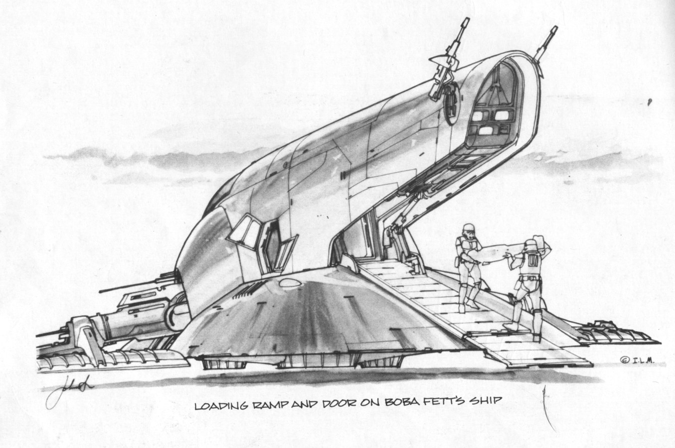 Boba Fett's ship loading ramp