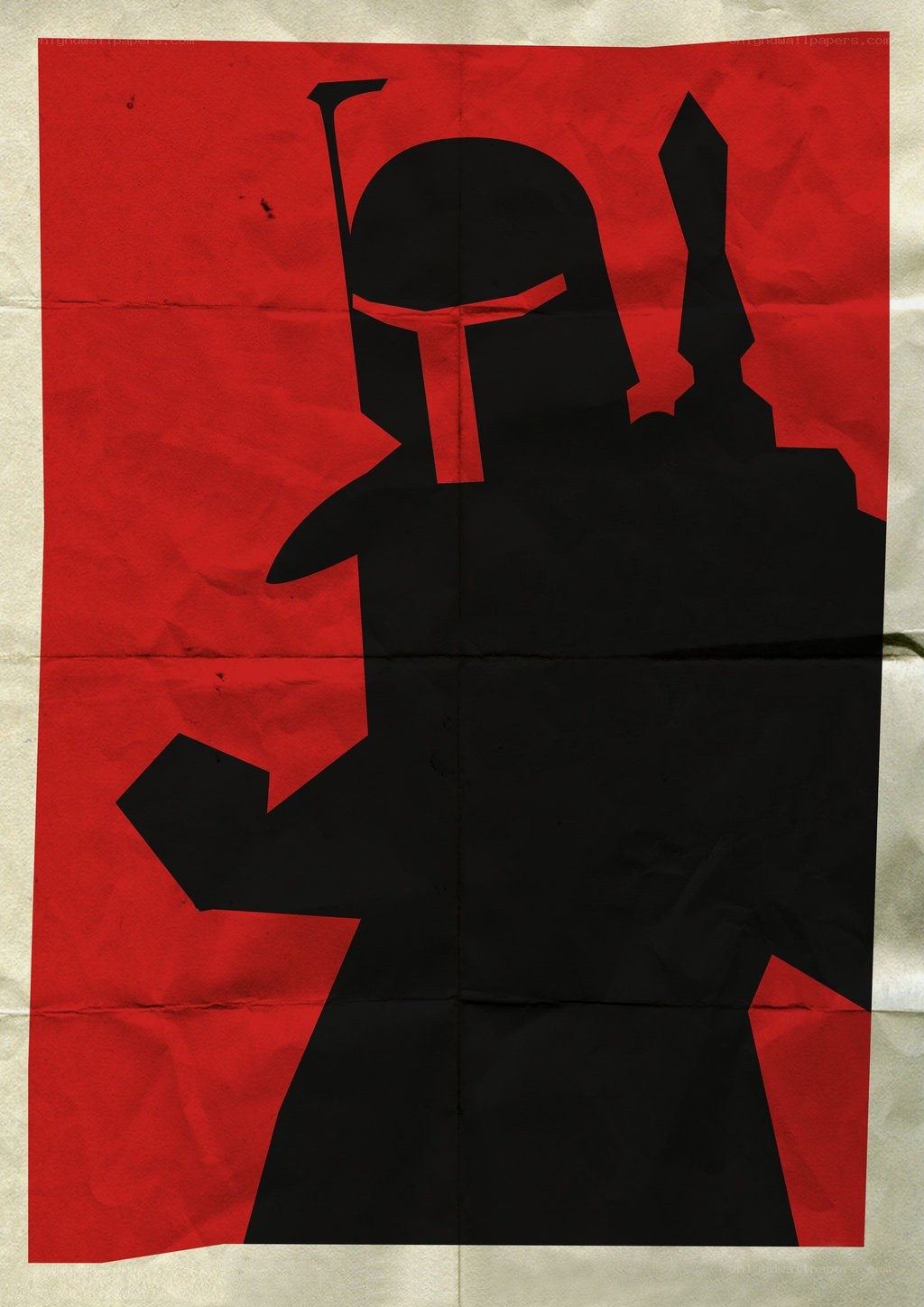 Boba Fett silhouette poster