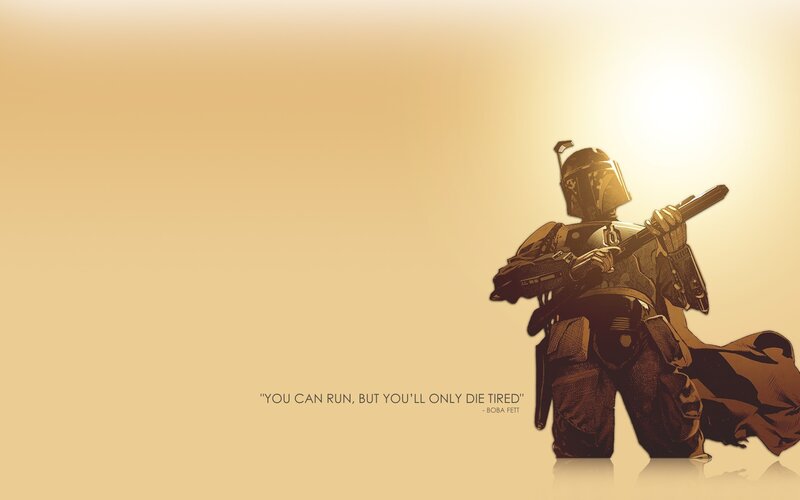 Boba Fett with Blaster — Brown, Dramatic