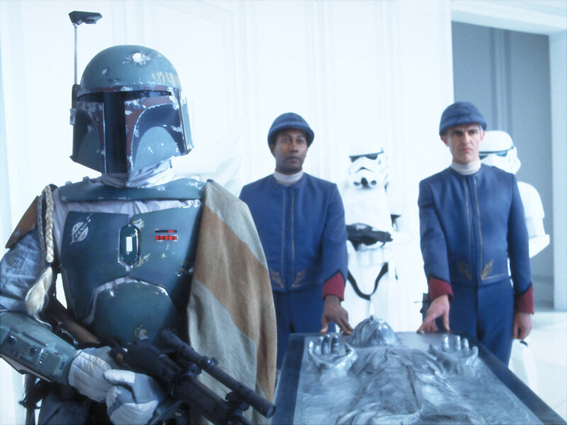 Boba Fett with frozen Han Solo