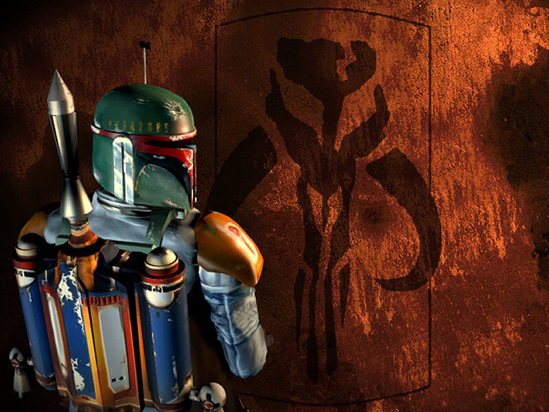 Boba Fett with Mandalorian symbol