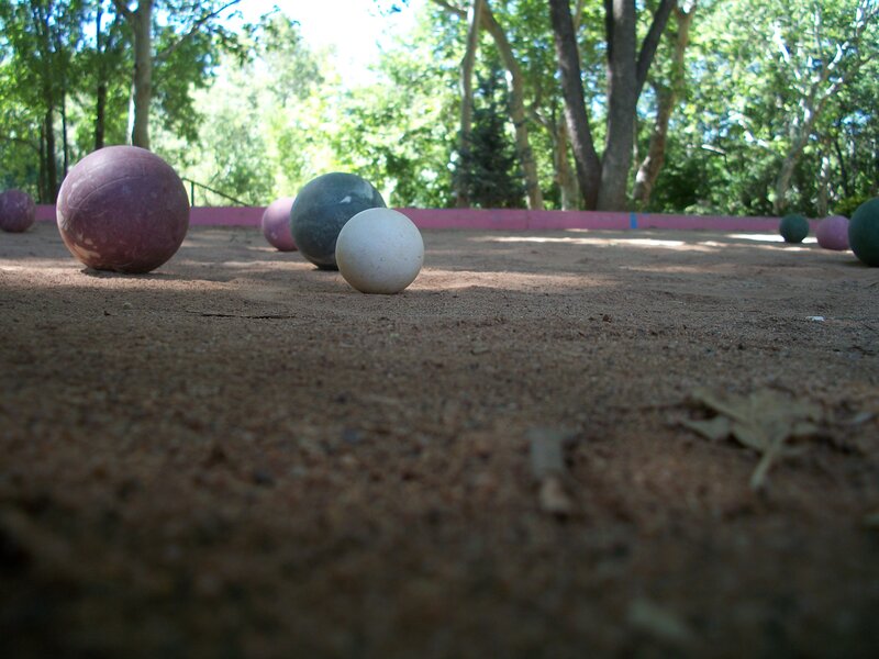 Bocce Balls on Dirt