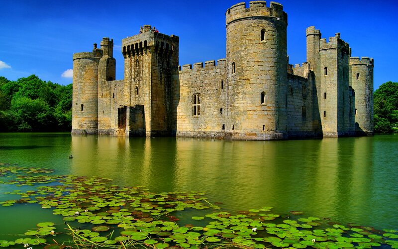 Bodiam Castle — Blue, Serene, Afternoon, Photograph