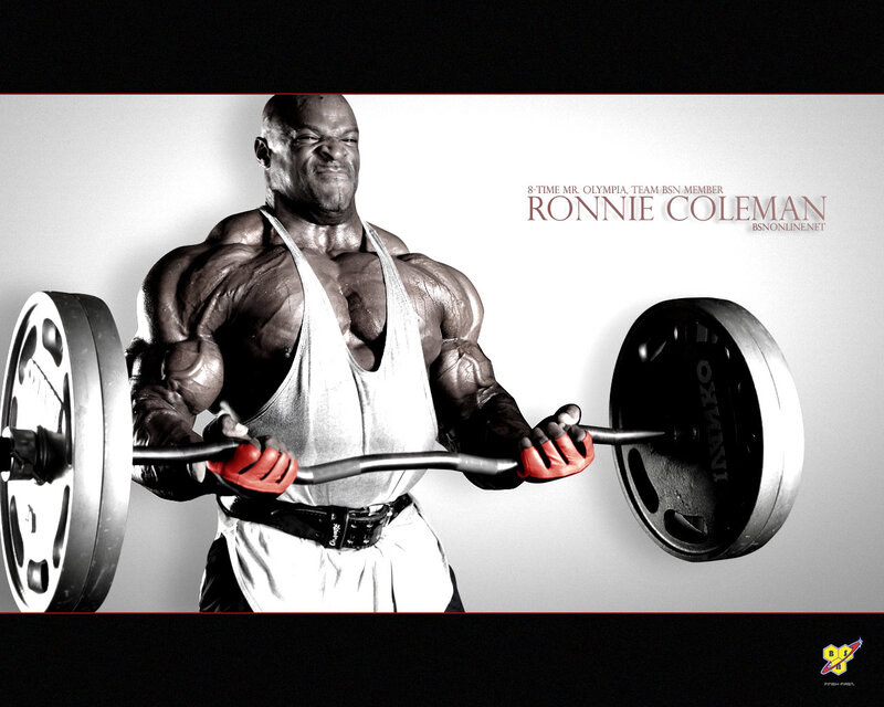 Bodybuilder Lifting Barbell — Black, Dramatic