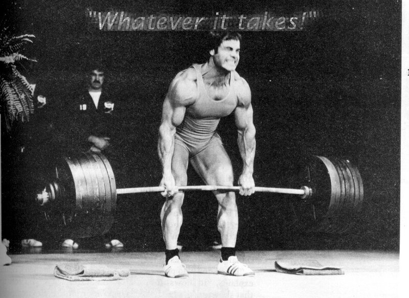 Bodybuilder Lifting Barbell — Black