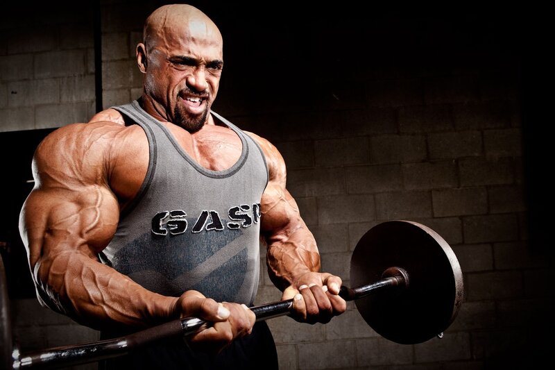 bodybuilder lifting barbell