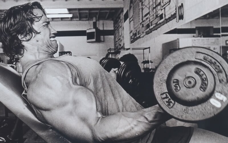 bodybuilder lifting weights