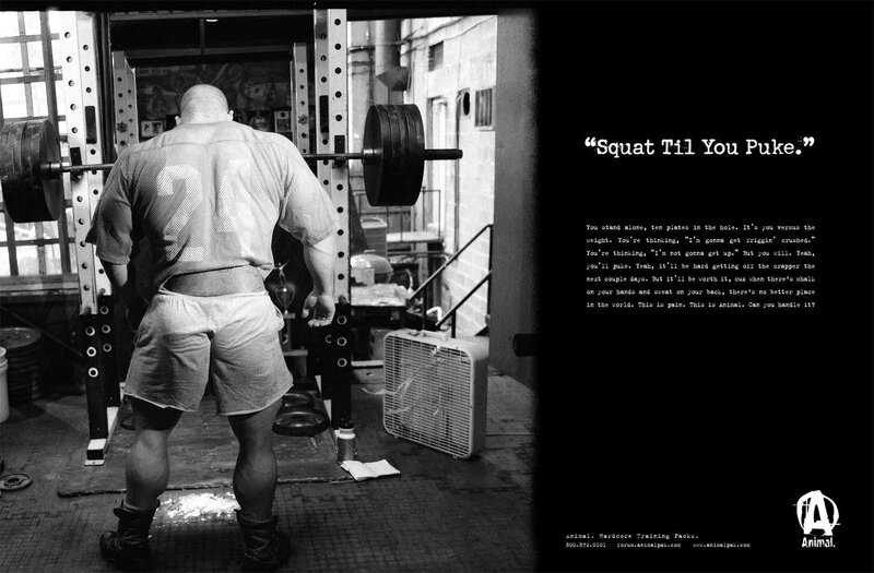 Bodybuilder Squatting — Black
