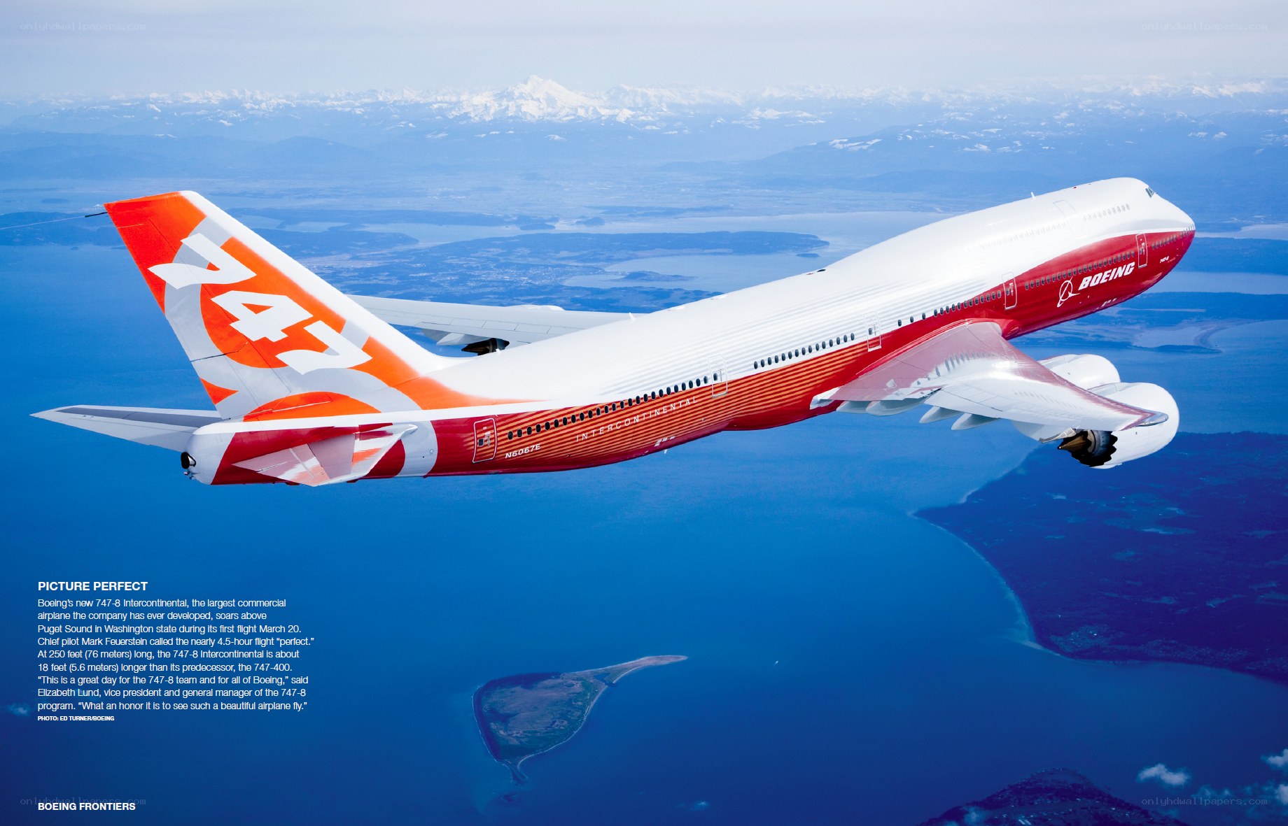 Boeing 747-8 in flight