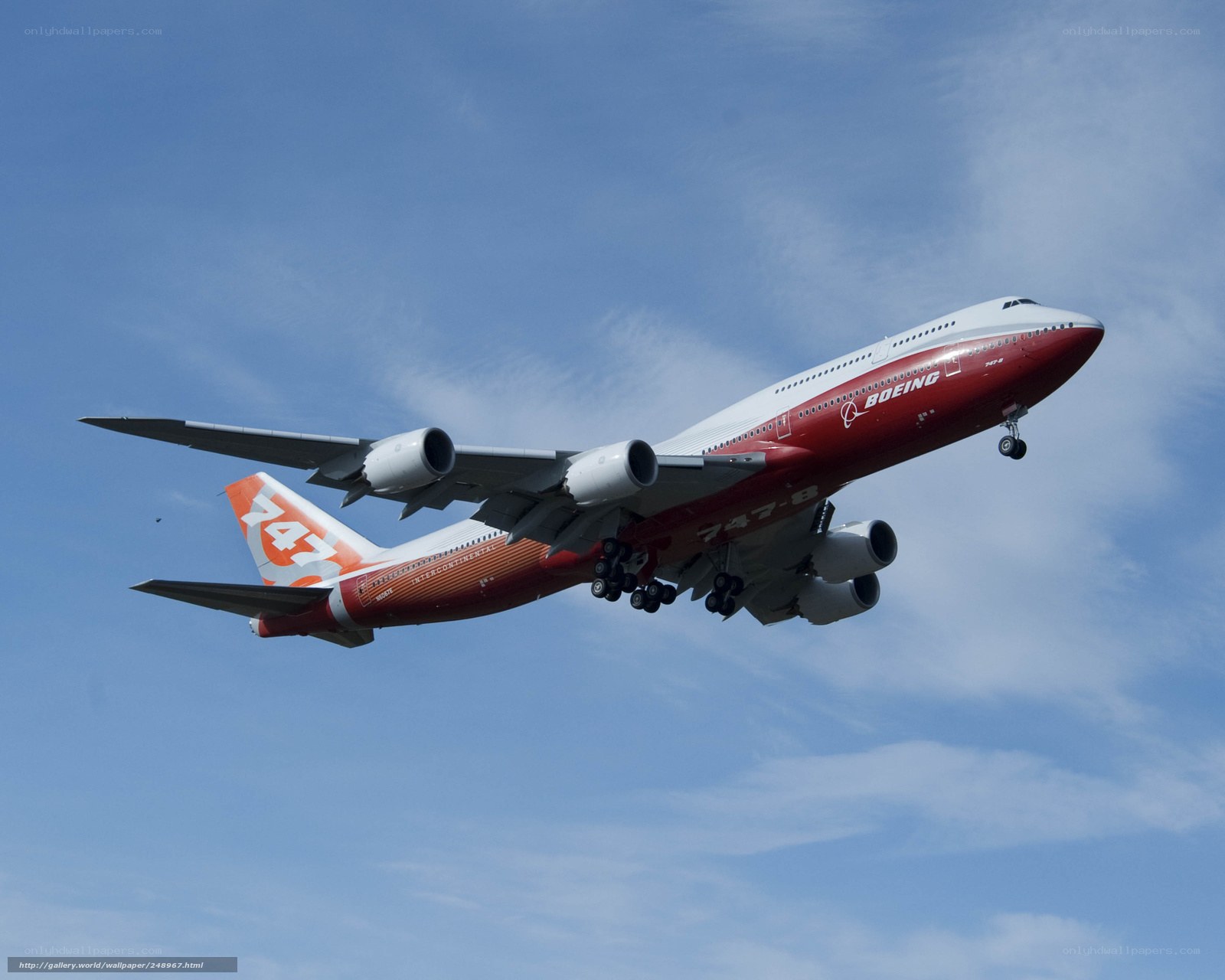 Boeing 747-8 in flight