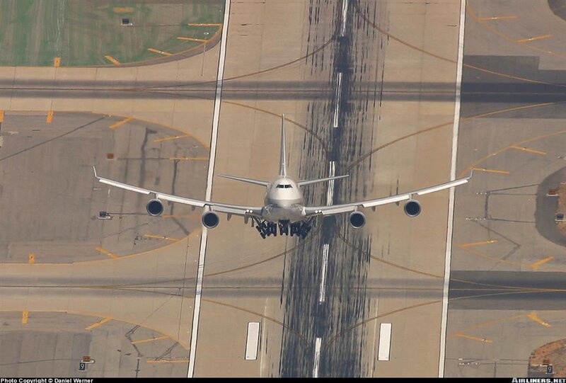 Boeing 747 Airplane — Gray, Neutral, Afternoon