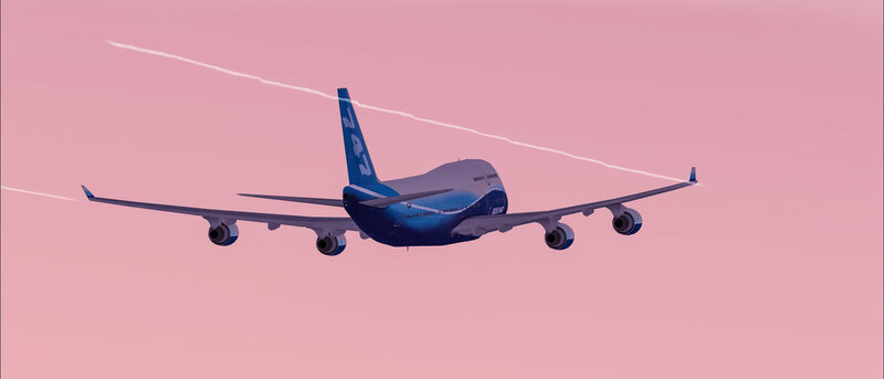 Boeing 747 Airplane — Pink