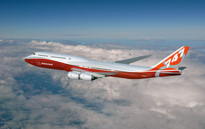 Boeing 747 Airplane — Red, Serene