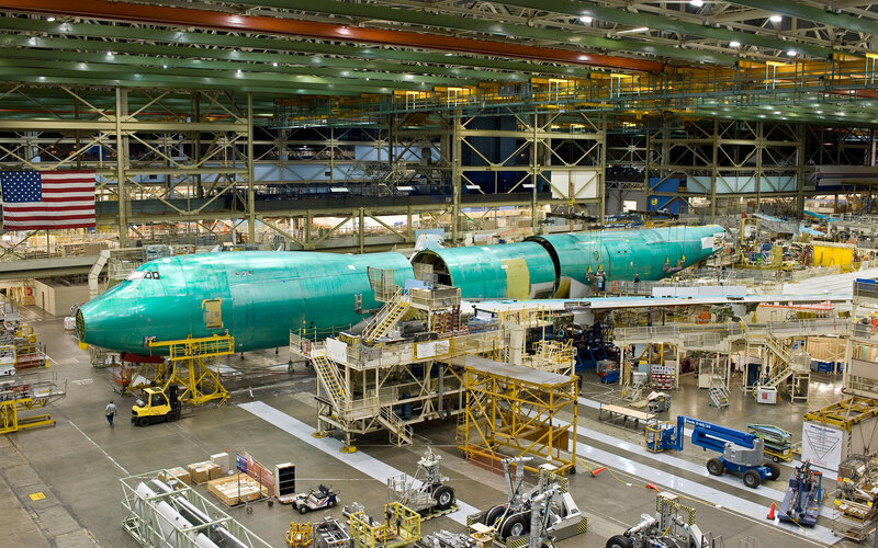 Boeing 747 assembly line
