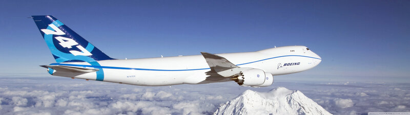Boeing 747 Cargo Plane — White, Serene