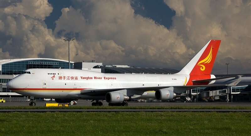 Boeing 747 Cargo Plane — White