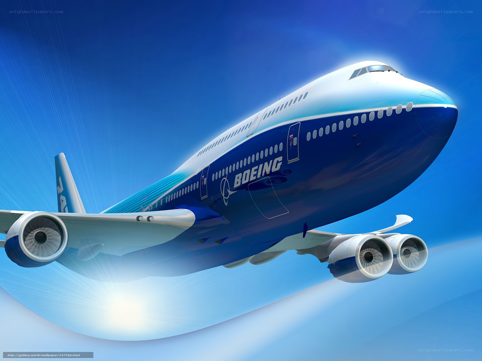 Boeing 747 in flight
