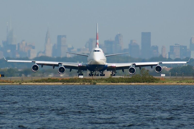 Boeing 747 on runway