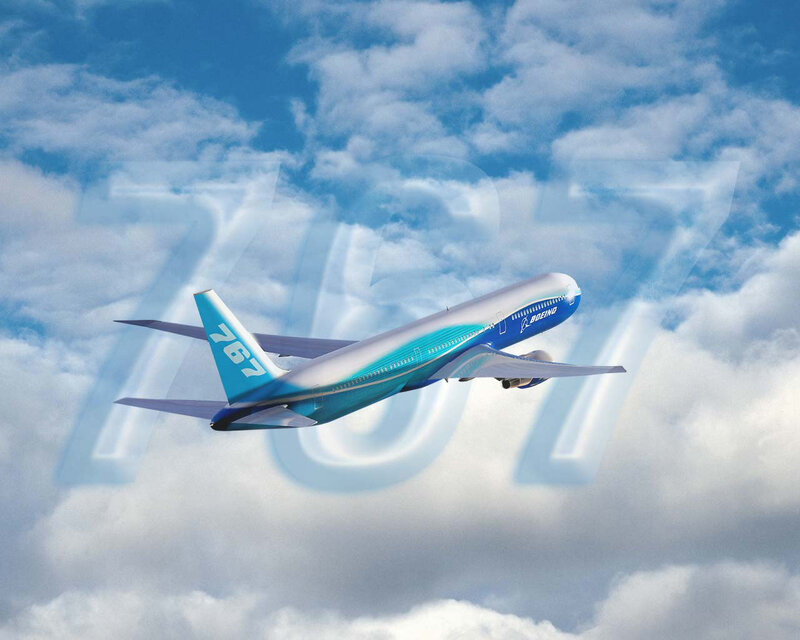 Boeing 767 Airplane — Blue