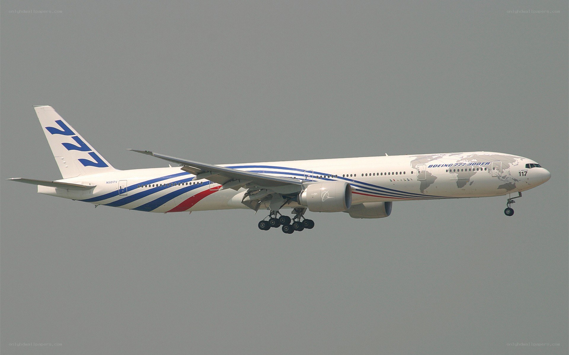 Boeing 777-300ER in flight