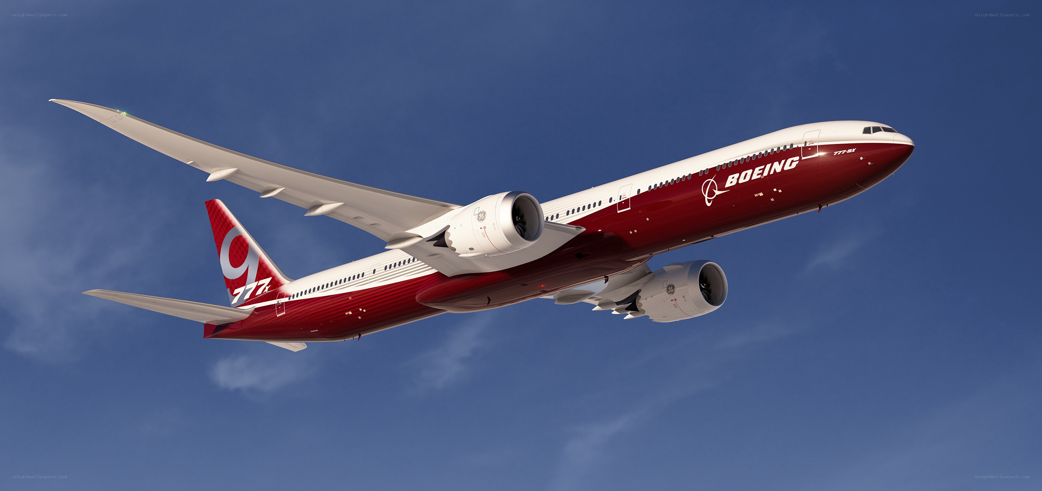 Boeing 777X in flight