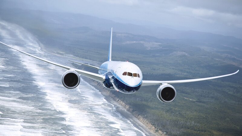 Boeing 787 Airplane — White, Dynamic