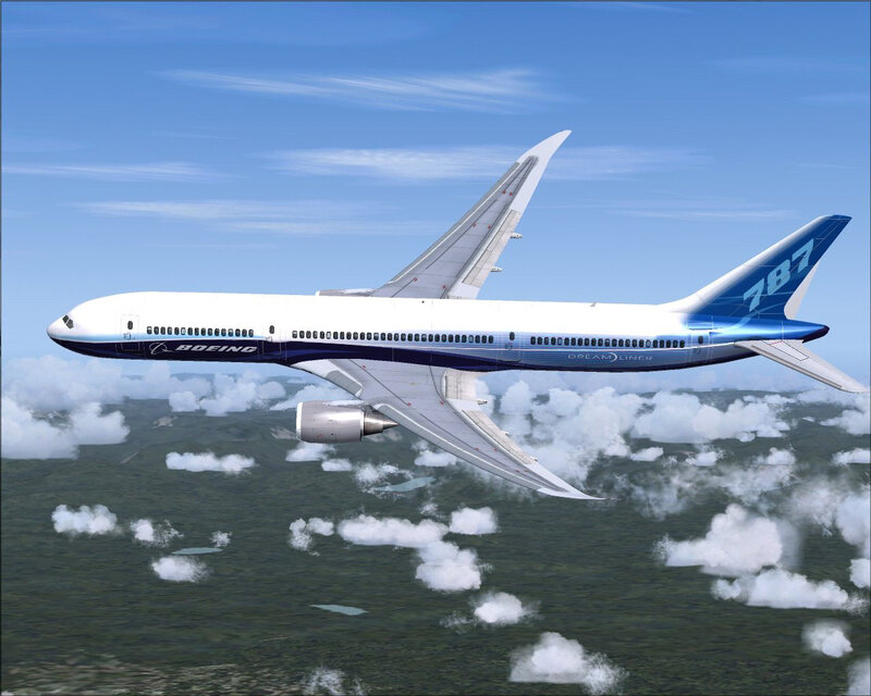 Boeing 787 Dreamliner — Blue, Serene, Afternoon