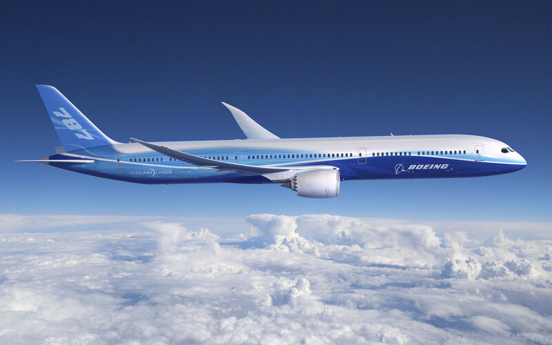 Boeing 787 Dreamliner — Blue, Serene, Photograph