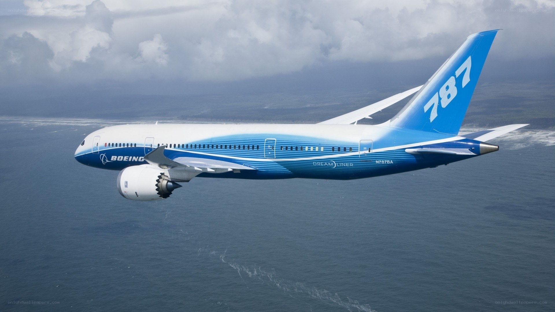 Boeing 787 Dreamliner in flight